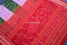 Load image into Gallery viewer, mehendi pink sambalpuri cotton saree
