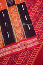 Load image into Gallery viewer, orange coffeefloral design sambalpuricotton saree
