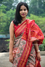 Load image into Gallery viewer, Mrunalini - Grey Sambalpuri cotton saree
