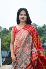 Load image into Gallery viewer, Mrunalini - Grey Sambalpuri cotton saree
