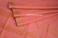 Load image into Gallery viewer, MY PEACH MY STYLE : Exclusive Finest Tussar Silk Saree
