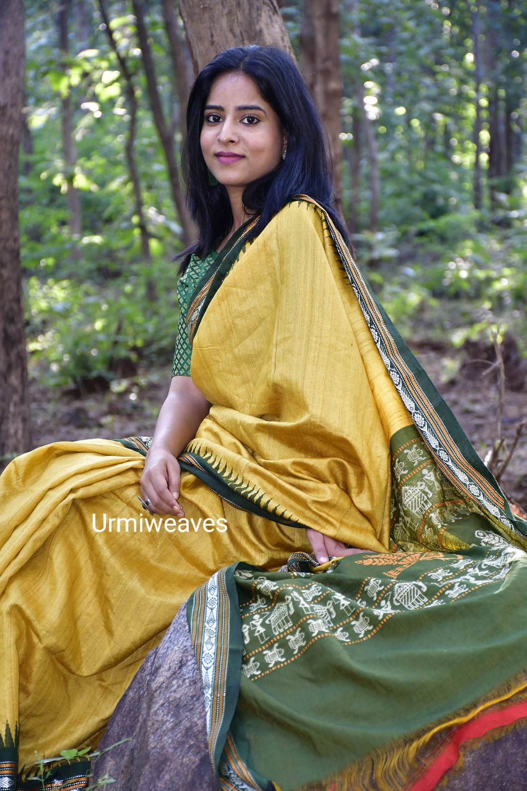 Jayalalita- Vidarbha Tussar Silk Saree | Urmiweaves